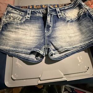 Rock Revival Faded Blue Jean Shorts